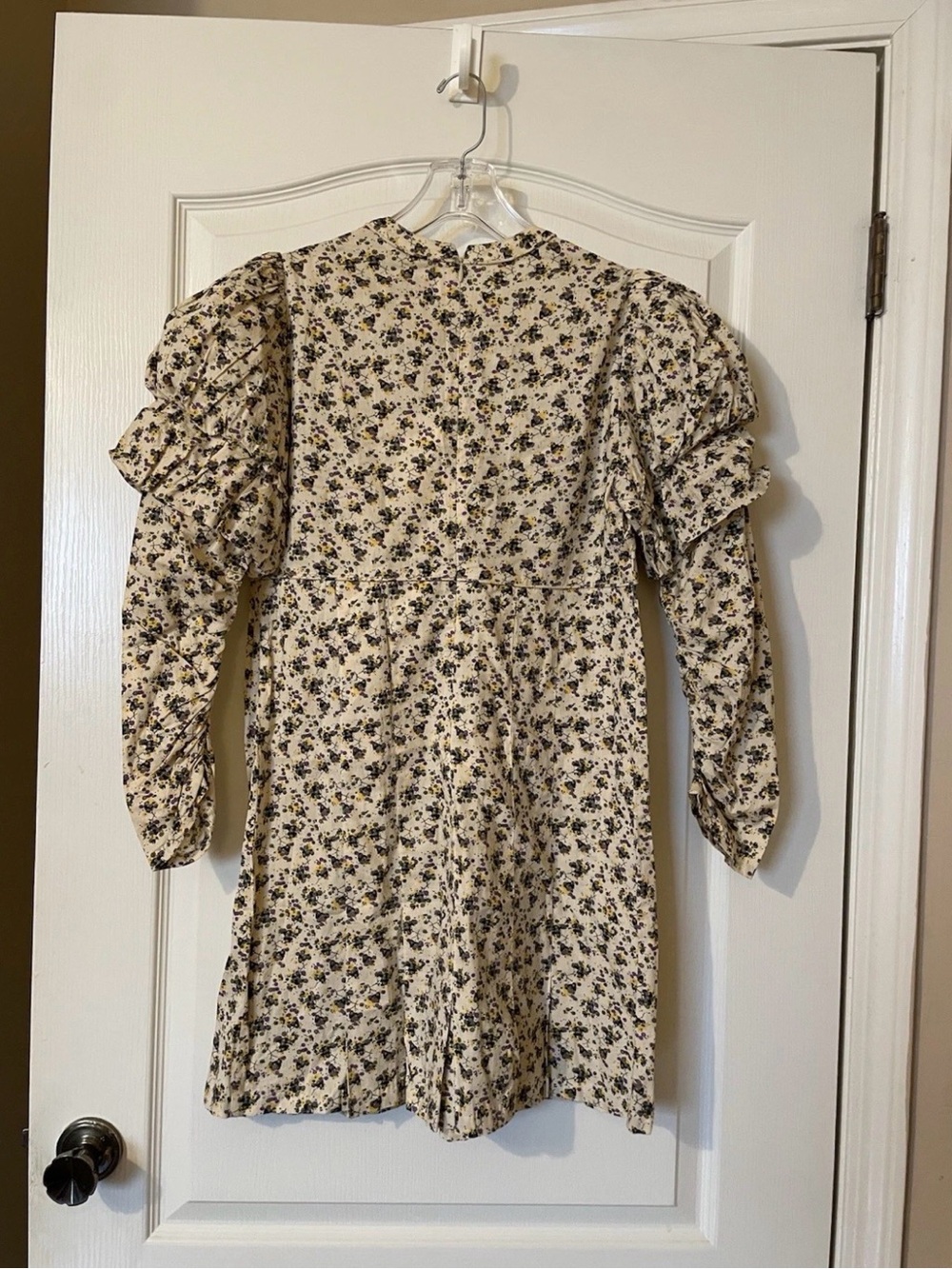NWT Zadig & Voltaire Floral Puff Sleeve Mini Dress Cottagecore French Girl Small - Picture 5 of 9
